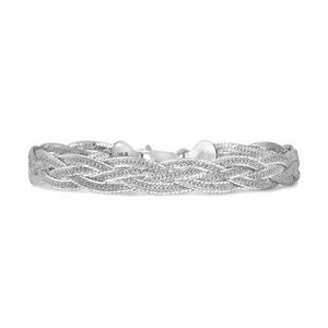 Sterling Silver Braided Herringbone Bracelet